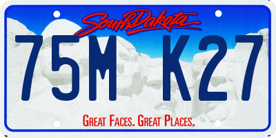 SD license plate 75MK27