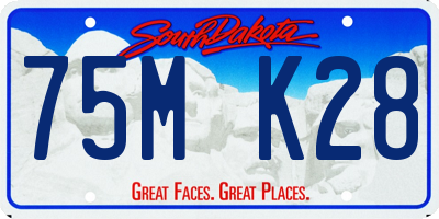 SD license plate 75MK28