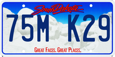 SD license plate 75MK29
