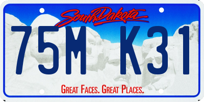 SD license plate 75MK31