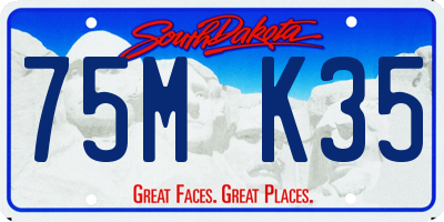 SD license plate 75MK35