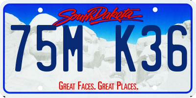 SD license plate 75MK36
