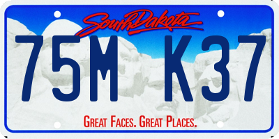 SD license plate 75MK37