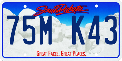 SD license plate 75MK43