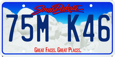 SD license plate 75MK46