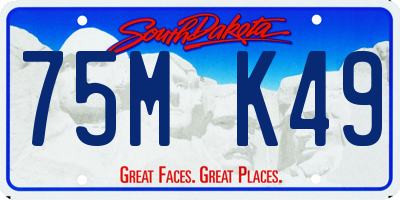 SD license plate 75MK49