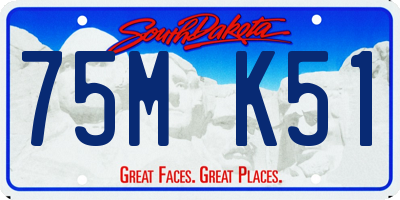 SD license plate 75MK51