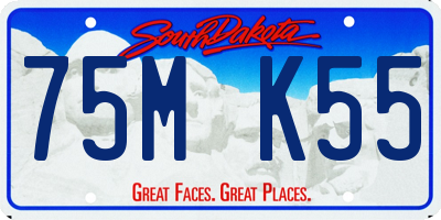 SD license plate 75MK55
