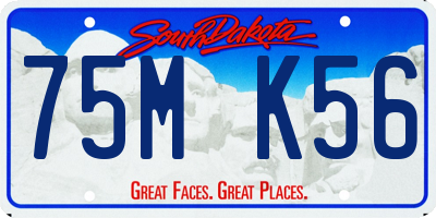 SD license plate 75MK56