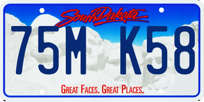 SD license plate 75MK58