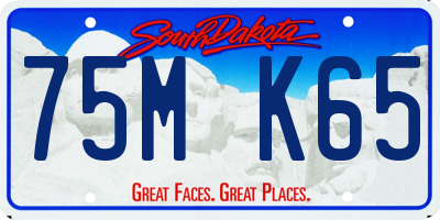SD license plate 75MK65