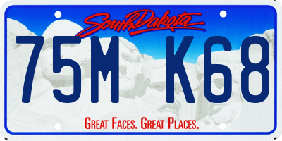SD license plate 75MK68