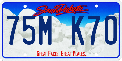 SD license plate 75MK70