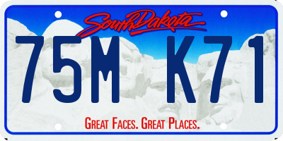SD license plate 75MK71
