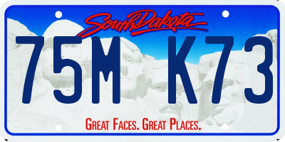 SD license plate 75MK73