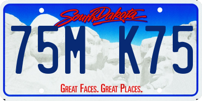 SD license plate 75MK75