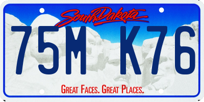 SD license plate 75MK76