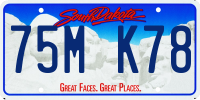 SD license plate 75MK78