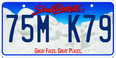 SD license plate 75MK79