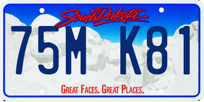 SD license plate 75MK81