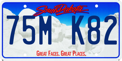SD license plate 75MK82