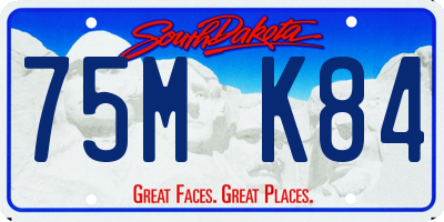 SD license plate 75MK84