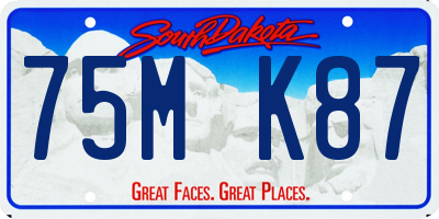 SD license plate 75MK87