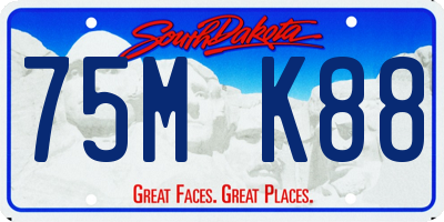 SD license plate 75MK88