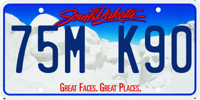 SD license plate 75MK90