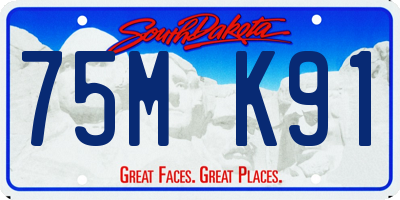 SD license plate 75MK91