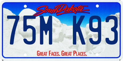 SD license plate 75MK93