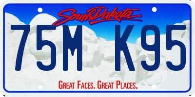 SD license plate 75MK95