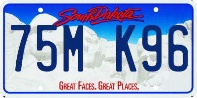 SD license plate 75MK96