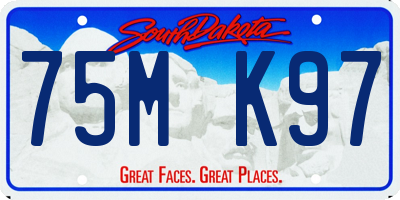 SD license plate 75MK97