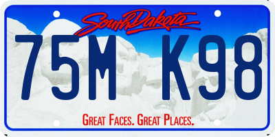 SD license plate 75MK98
