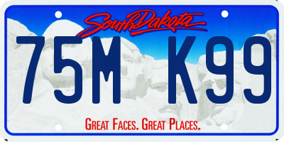 SD license plate 75MK99