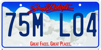 SD license plate 75ML04