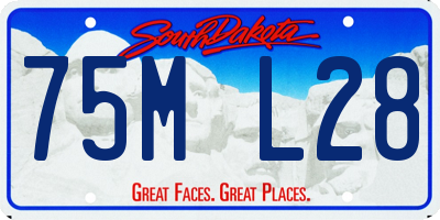 SD license plate 75ML28