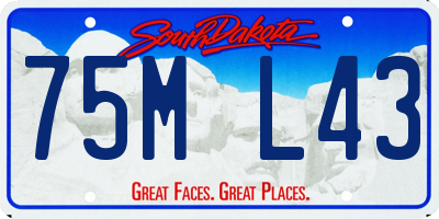 SD license plate 75ML43