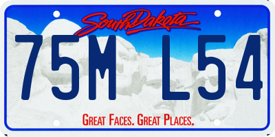 SD license plate 75ML54