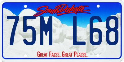 SD license plate 75ML68