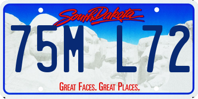 SD license plate 75ML72