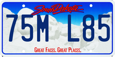 SD license plate 75ML85