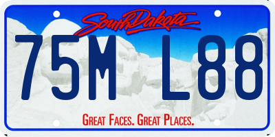 SD license plate 75ML88