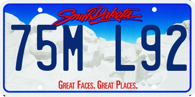 SD license plate 75ML92
