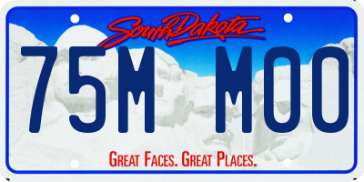 SD license plate 75MM00
