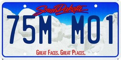 SD license plate 75MM01