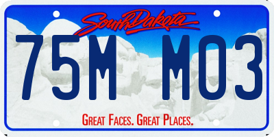 SD license plate 75MM03