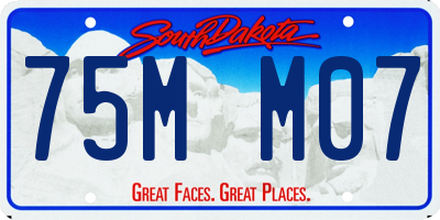 SD license plate 75MM07