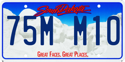 SD license plate 75MM10